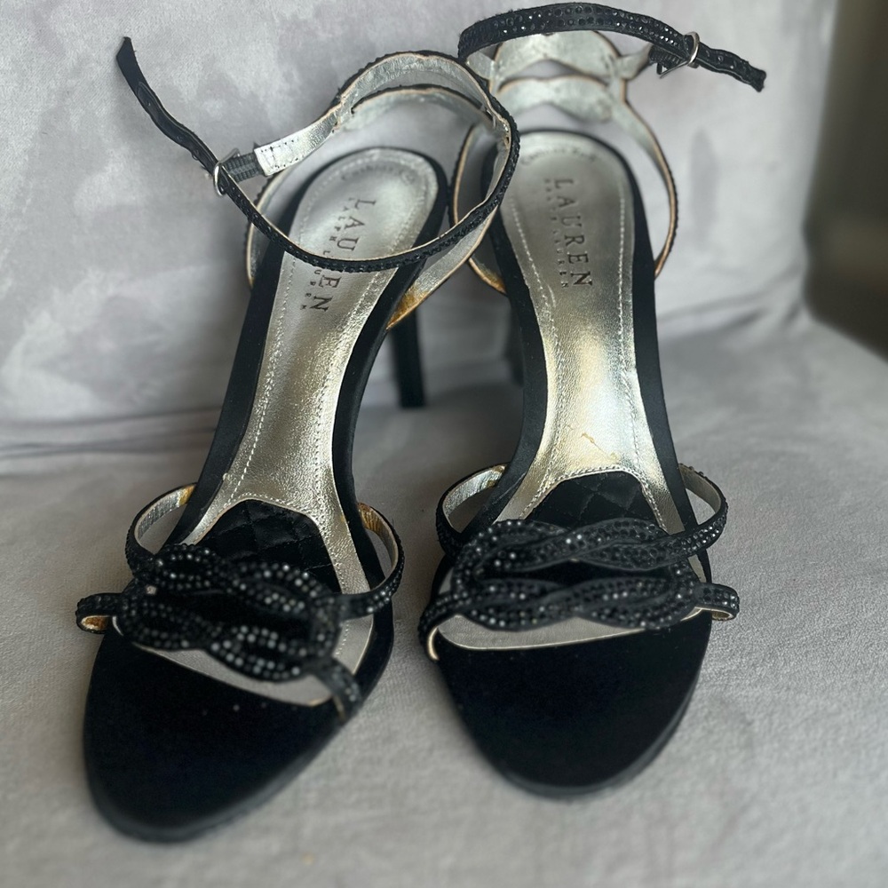 LAUREN RALPH LAUREN  authentic Black‎ Strappy Women's Heels in a new condition